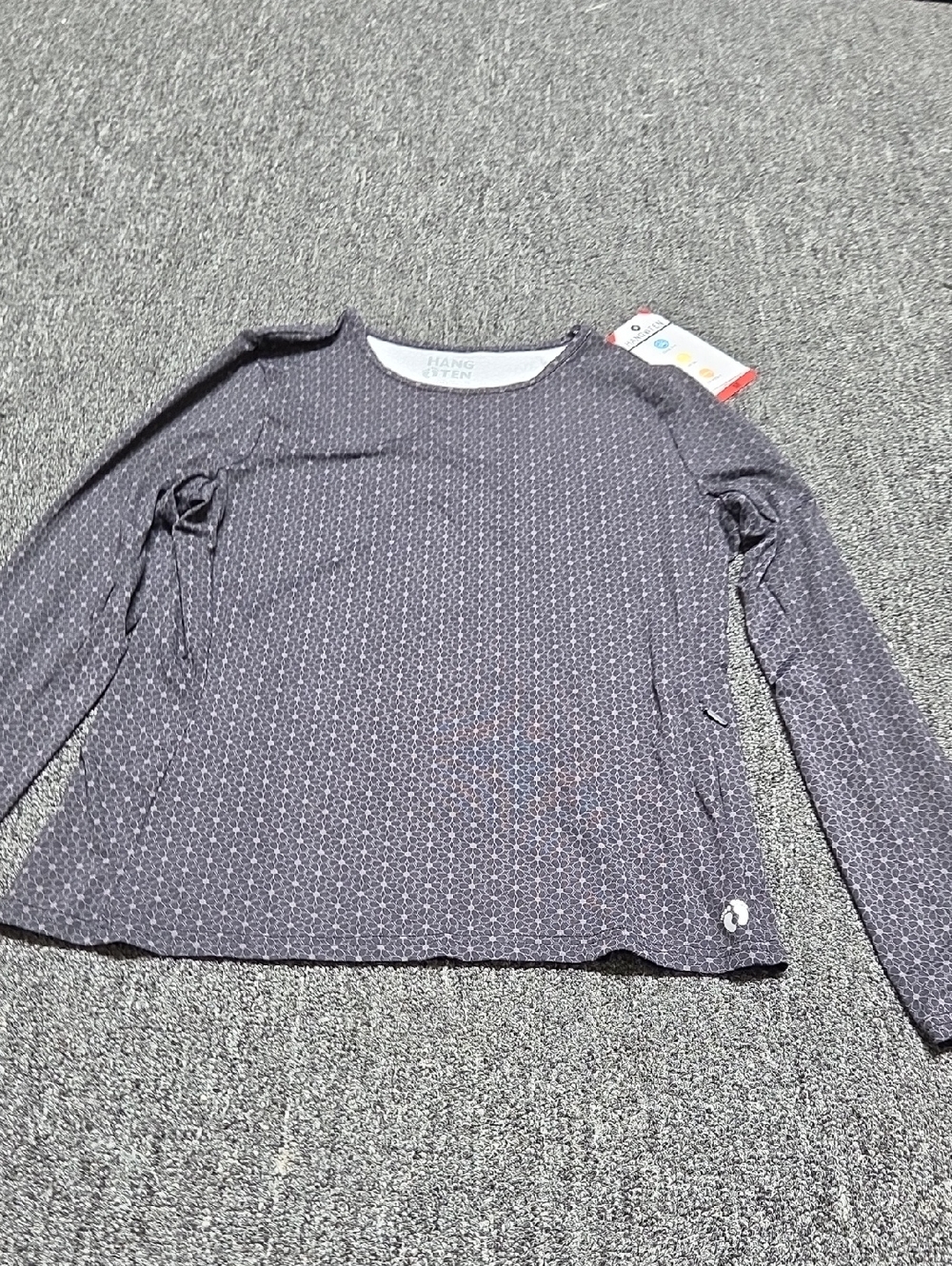 (#1) Hang Ten Gray Geometric Crewneck Top